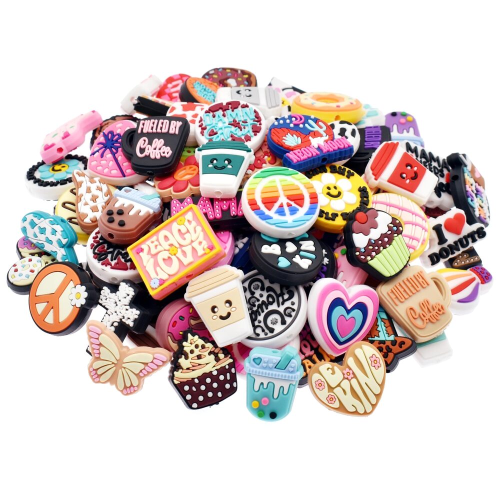 5588 100 Pcs Foods Leisure Silicone Beads, Silicone Focal Beads